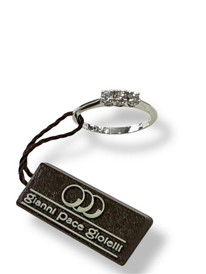 Anneau Gianni Pace Femme Trilogy  in Or blanc Diamante 0.22 Ct GPGTRY7 - GPGTRY7